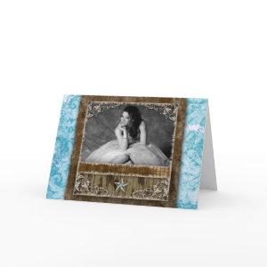 Quinceanera Sweet Sixteen Photo Invite Star