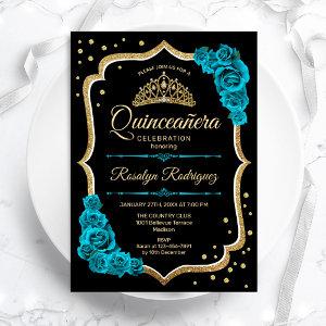 Quinceanera - Teal Gold Black