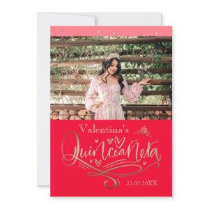Quinceañera thank you card template