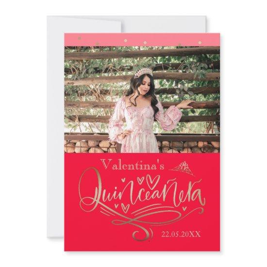 Quinceañera thank you card template