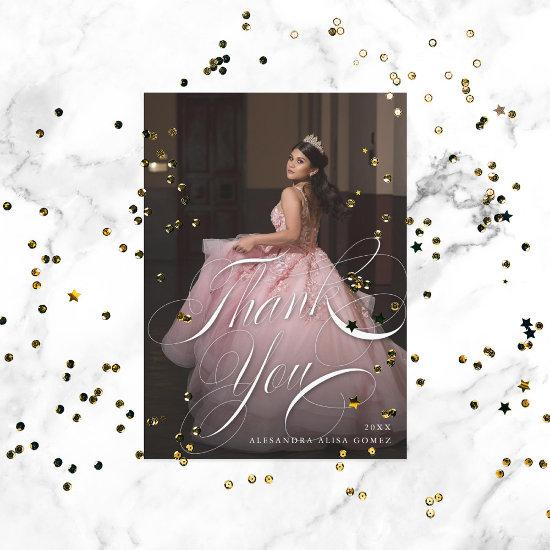Quinceanera Thank You Photo Card
