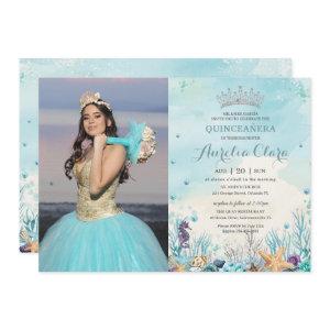 Quinceañera Under the Sea Beach Shells Photo