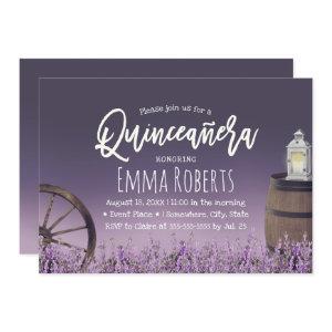 Quinceanera Vintage Lavender Flowers & Lantern