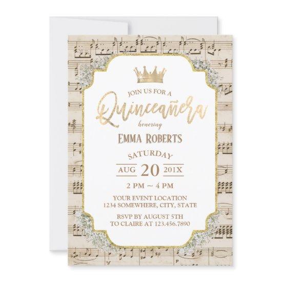 Quinceanera Vintage Music 15th Birthday