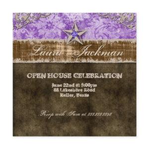 Quinceanera Vintage Photo Card Star Purple