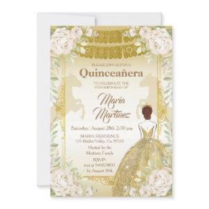 Quinceanera White and Gold Mexican Birthday