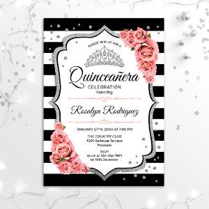 Quinceanera - White Black Blush Pink