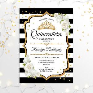 Quinceanera - White Black Gold