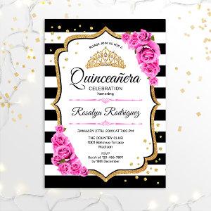 Quinceanera - White Black Pink