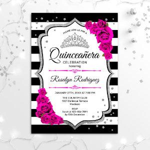 Quinceanera - White Black Pink Silver