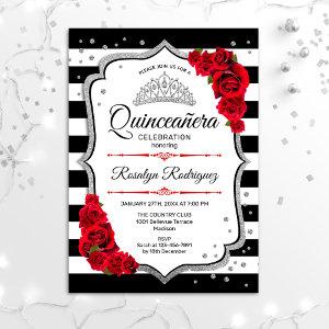 Quinceanera - White Black Red Silver