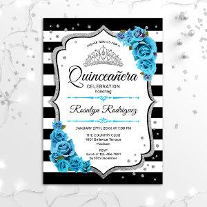 Quinceanera - White Black Silver Blue