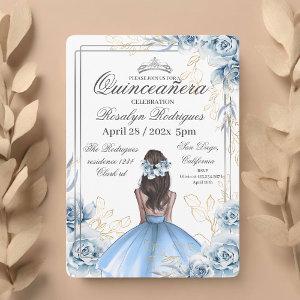 Quinceañera - White Gold Navy Blue