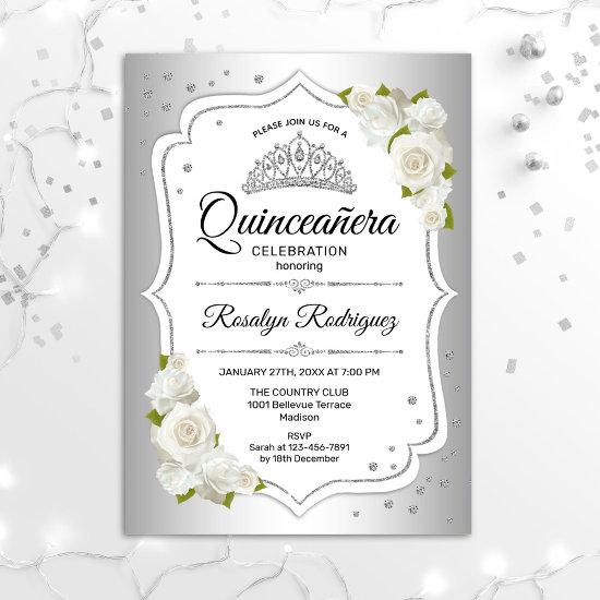 Quinceanera - White Silver