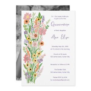 Quinceañera Wildflowers Handpainted Custom Photo