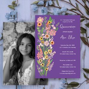 Quinceañera Wildflowers Handpainted Custom Photo