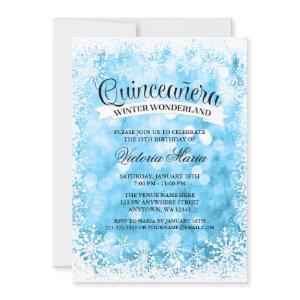 Quinceanera Winter Wonderland Blue Sparkle