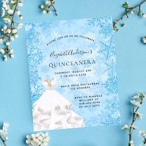 Quinceanera winter wonderland budget  flyer