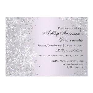 Quinceanera Winter Wonderland Purple Snowflakes