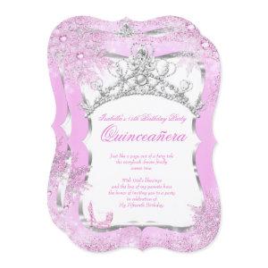 Quinceanera Winter Wonderland Silver Pink Heels 2