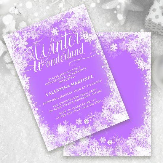 Quinceanera Winter Wonderland Snowflake
