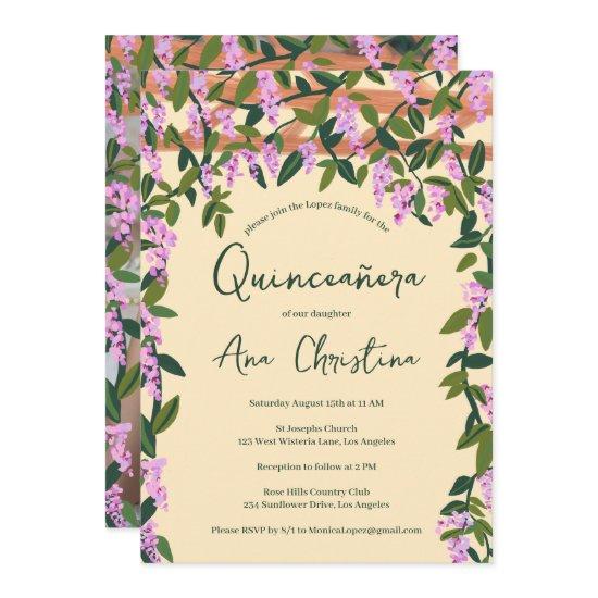 Quinceañera Wisteria Vines Floral Custom Photo