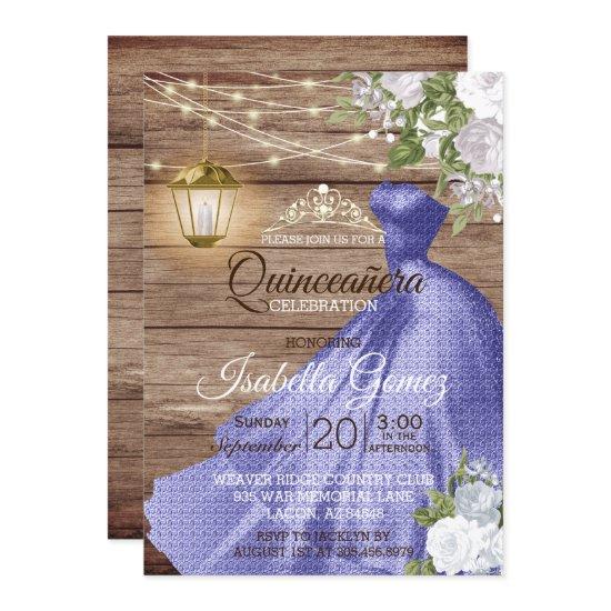 Quinceañera Wood and White Flowers