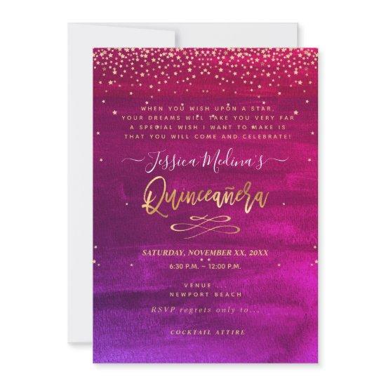 Quinceañera, Written in the Stars, Red Ombre Cards