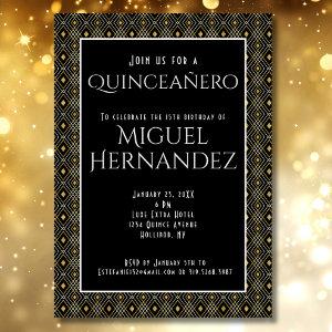 Quinceañero Elegant Art Deco Mexican 15th Birthday