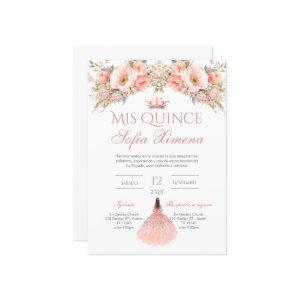 Quinceñera  in Spanish Pink Floral