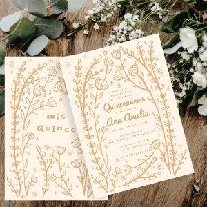 Quineañera 15th BDay Whimsical Floral Vines Custom