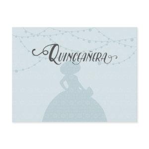Rainy Blue & Steel Charro Silhouette Quinceanera  Postcard