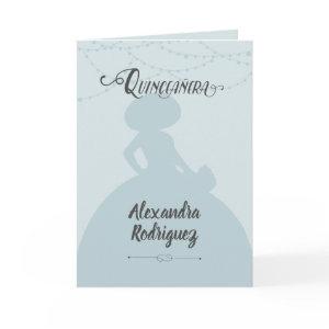 Rainy Day Blue Charro Silhouette Quinceanera