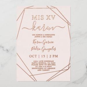 Real Rose Gold Foil Quinceañera  Foil