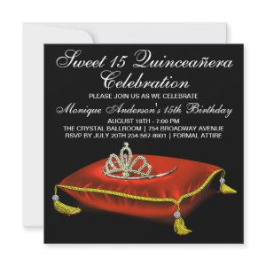 Red Black Gold Quinceanera