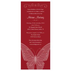Red Butterfly Quinceanera