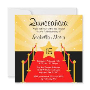 Red Carpet Hollywood Quinceanera Birthday Party