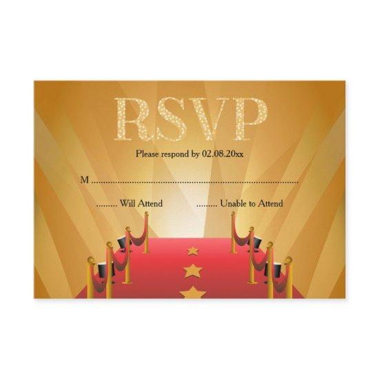 Red Carpet Hollywood Star RSVP