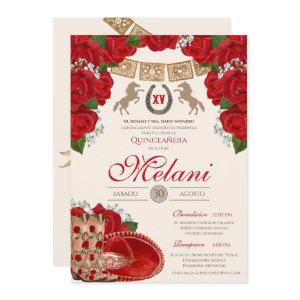 Red Charro Mariachi Quinceanera Fiesta