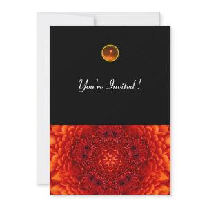 RED DAHLIA, AGATE   bright  black