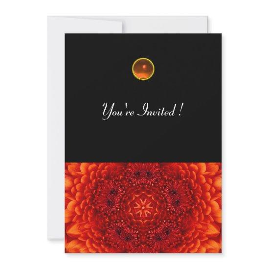 RED DAHLIA, AGATE   bright  black