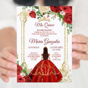 Red Dress and Rose Mexican Mis Quince 2