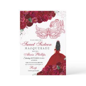 Red Floral Masquerade Sweet 16