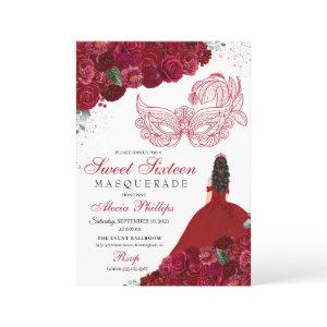 Red Floral Masquerade Sweet 16