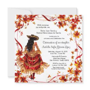 Red Gold Charra Quinceanera