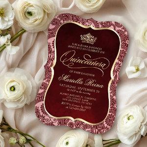 Red Gold Quinceañera