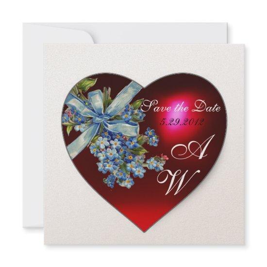 RED HEART & FORGET ME NOT MONOGRAM White Champagne