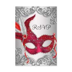 Red Mask Masquerade Party RSVP