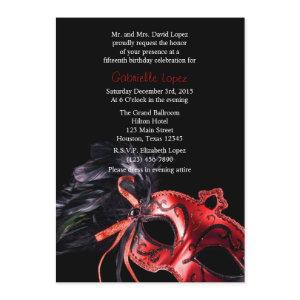 Red Masquerade Quinceanera Ball Gown