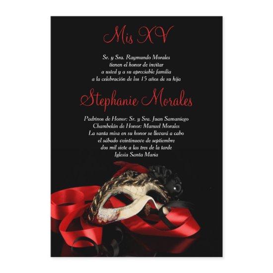 Red Masquerade Quinceanera